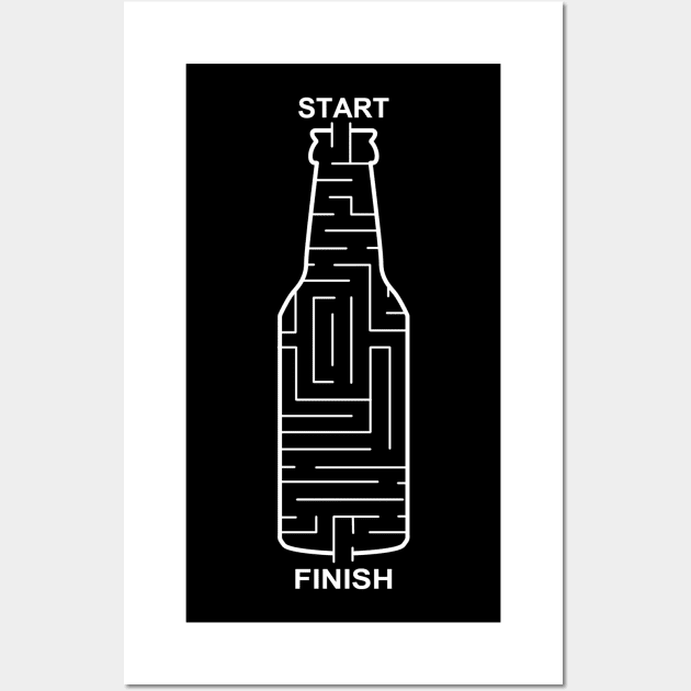 Beer Labirin Ilustration - Beer Drinking Team Wall Art by Bersama Star